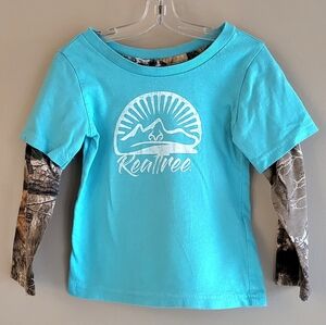 Realtree turquoise long sleeve tee shirt